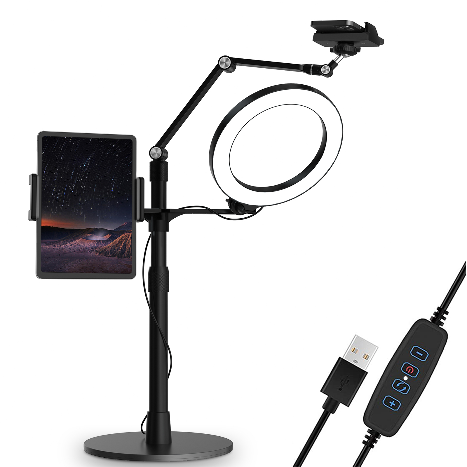 viozon 3-in-1 Selfie Desktop Live Stand (LP-4P)